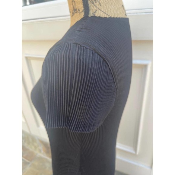 VANITE COUTURE BLACK PLEATED FABRIC BLACK DRESS SIZE ONE SIZE (DR900 - Picture 5 of 8